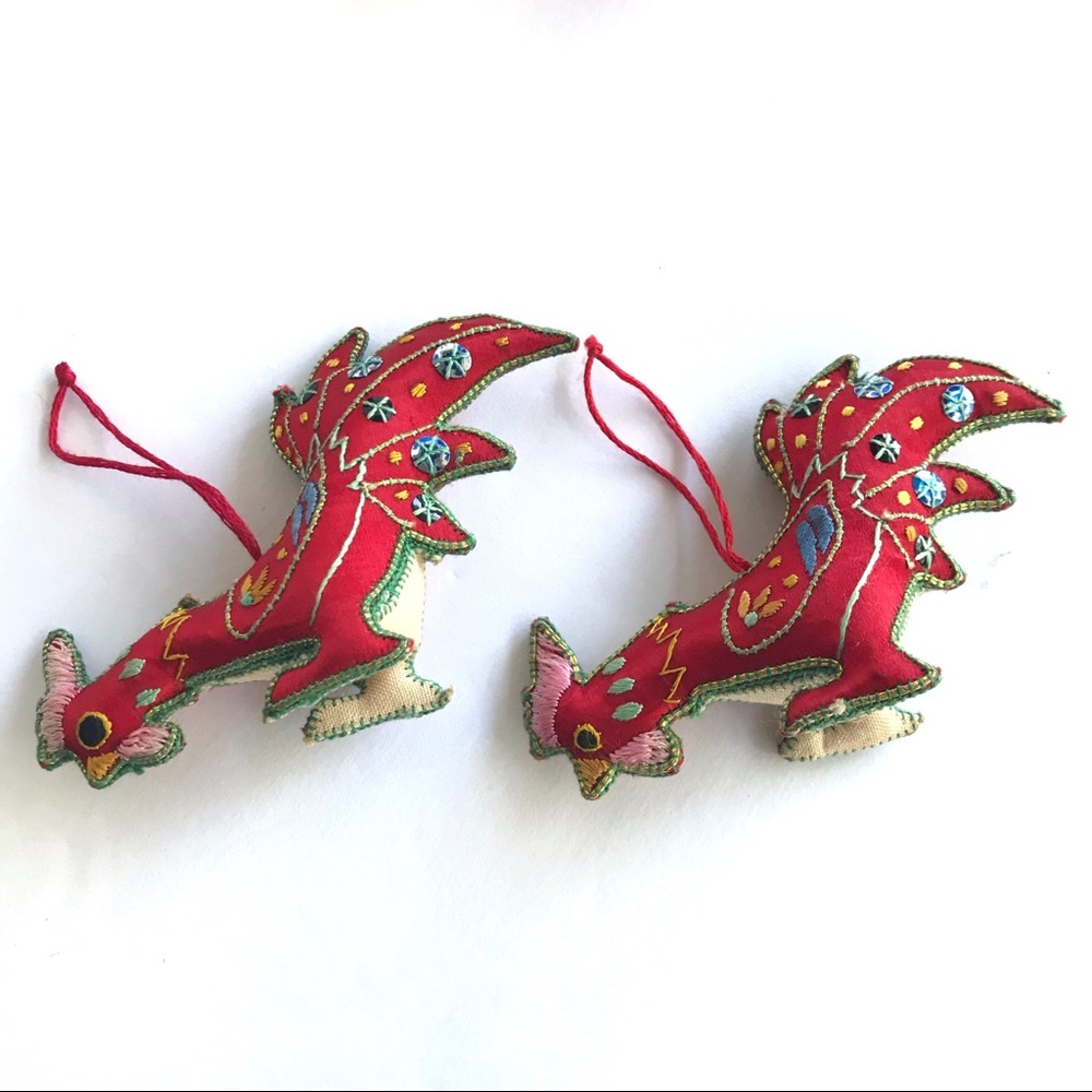 *SOLD* Vintage Asian silk stuffed animal figurines - Picture 3 of 8